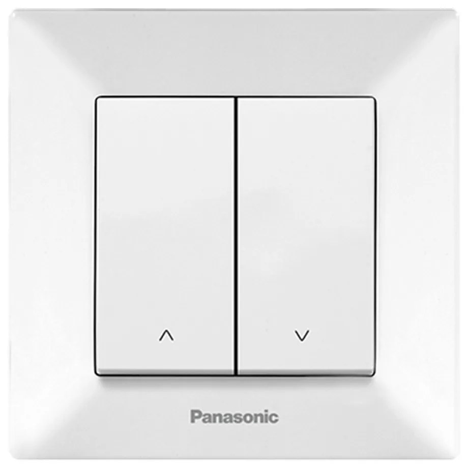 Intrerupator jaluzele cu revenire Panasonic Arkedia, alb
