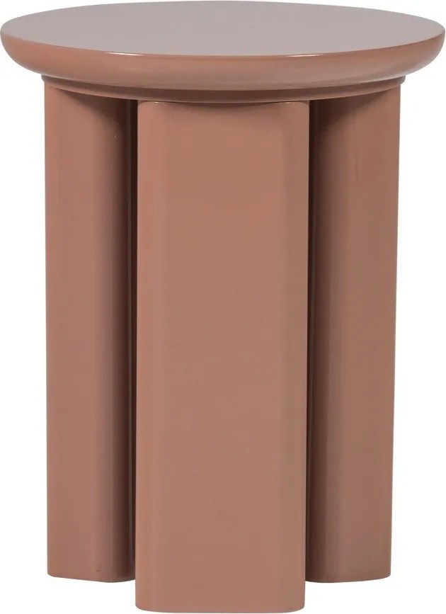 Măsuță auxiliară rotundă cu aspect lucios ø 40 cm Orivo – WOOOD