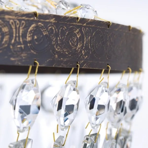 Lustră de cristal pe lanț Orion HL 6-1497/6 ARILA 6xE27/60W/230V maro/patină