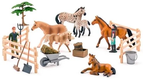 Set de cai cu accesorii Faunica