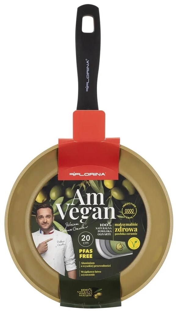Tigaie Florina din aluminiu AmVegan de MateuszGessler, 20 cm