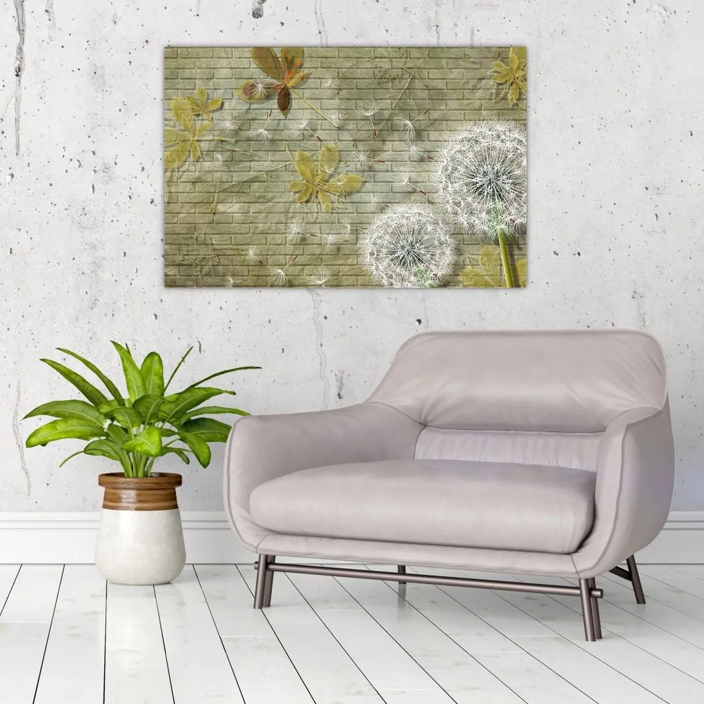 Tablou - Păpădii suflate de vânt (90x60 cm)