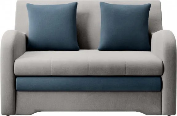 Canapea tapitata, extensibila, cu spatiu pentru depozitare, 130x85x103 cm, Ario, Eltap (Culoare: Albastru marin / Nube 40)