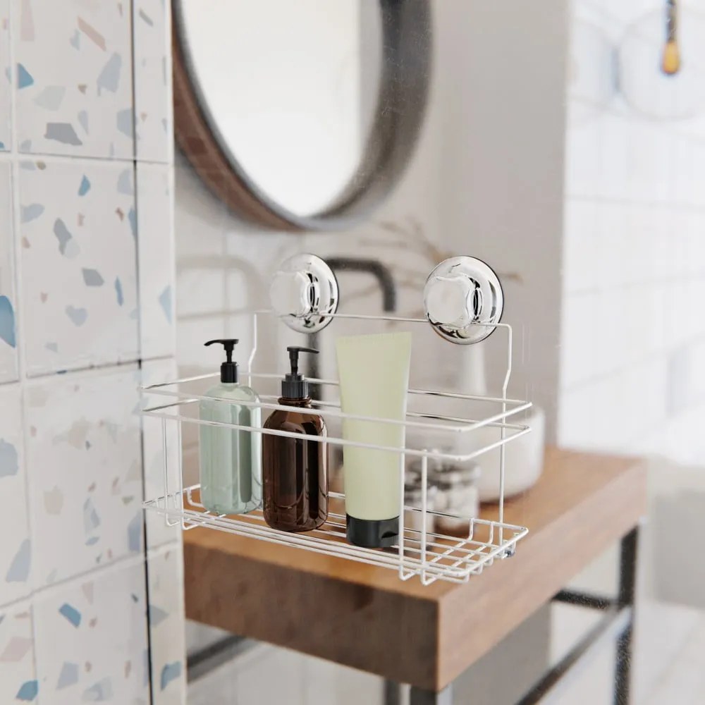 Raft pentru baie argintiu autoadeziv din metal Bestlock Bath – Compactor