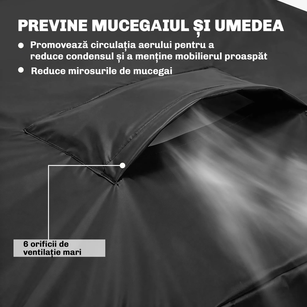 Outsunny Huse pentru Mobilier de Grădină 4 Piese, Impermeabile, Negru | Aosom Romania