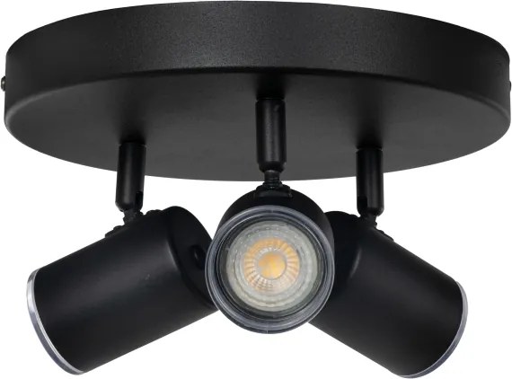 Eglo 901965 - Spot de baie CONSUMA 3xGU10/5W/230V IP44 negru