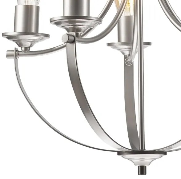 Lustră pe lanț GINA 5xE27/60W/230V crom