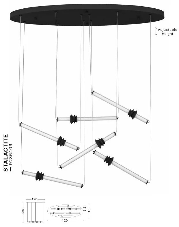 Lustra LED casa scarii design modern ATMOSFERA