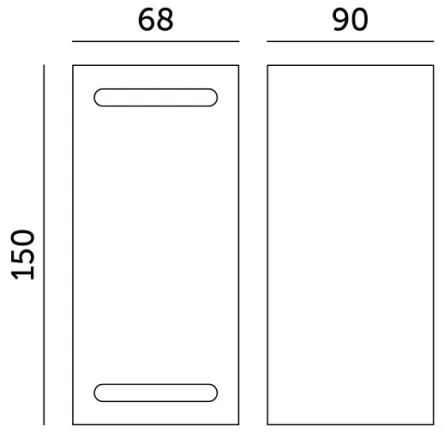 Aplică de exterior QUERK 2xGU10/35W/230V IP54 15 cm negru