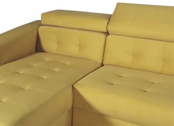 Coltar extensibil Karma Stanga, 5 Locuri, Galben, 291 x 177 x 86 Cm