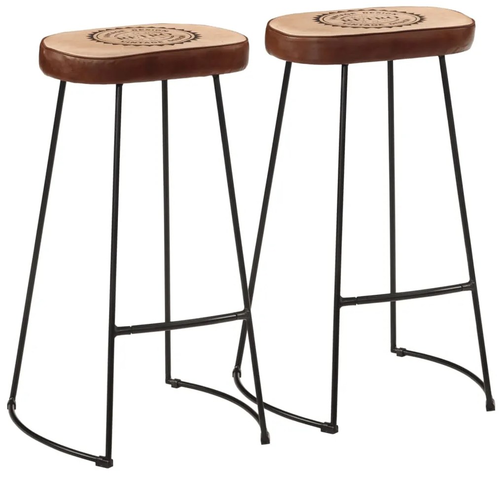 vidaXL Scaune de bar, 2 buc., maro închis, 44x37,5x78 cm