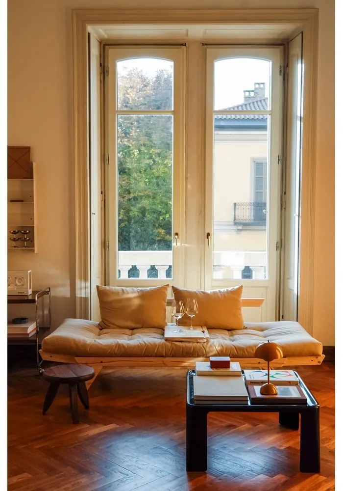 Canapea variabilă Karup Design Bebop Natural/Bordeaux