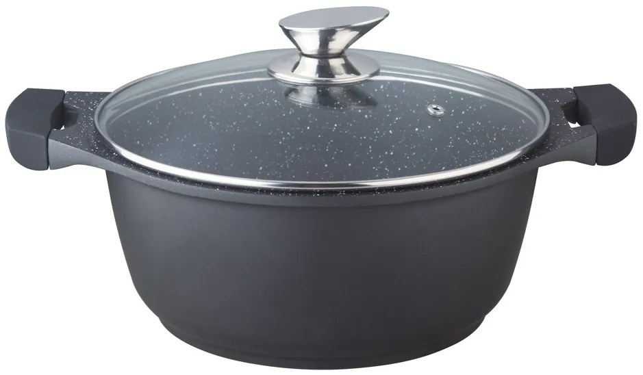 Oala marmorata 28 cm cu capac  Imperial Collection IM-CAS28M