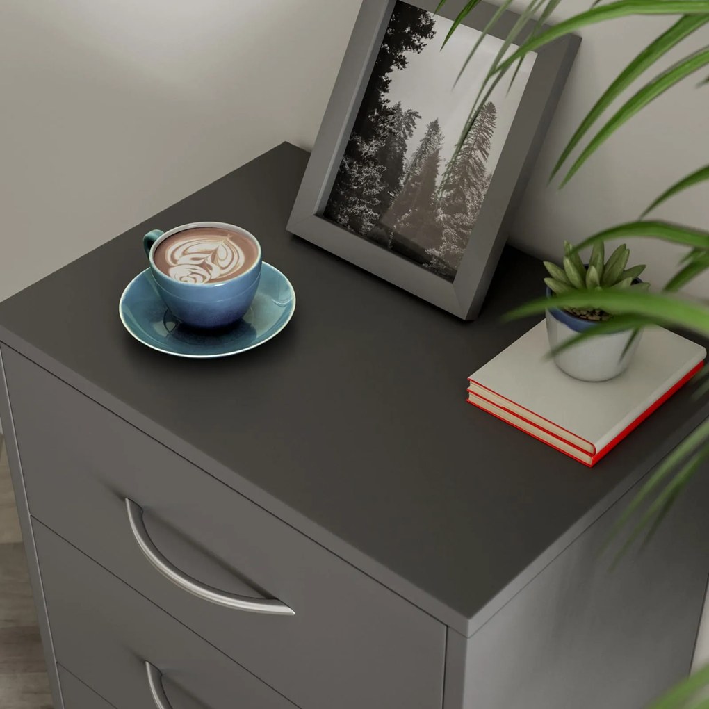 Noptieră ELOISE cu iluminare, 54x39x28cm, antracit Casaria