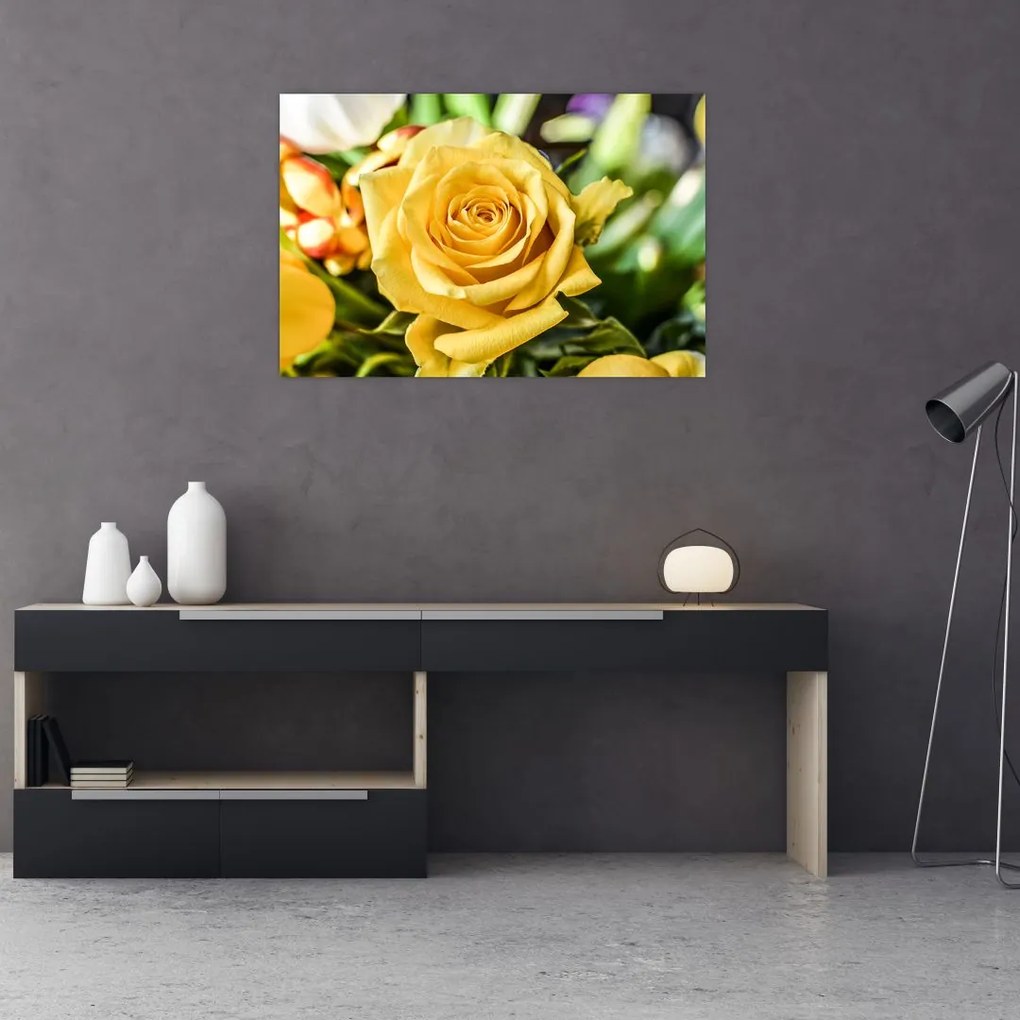 Tablou cu trandafir (90x60 cm)