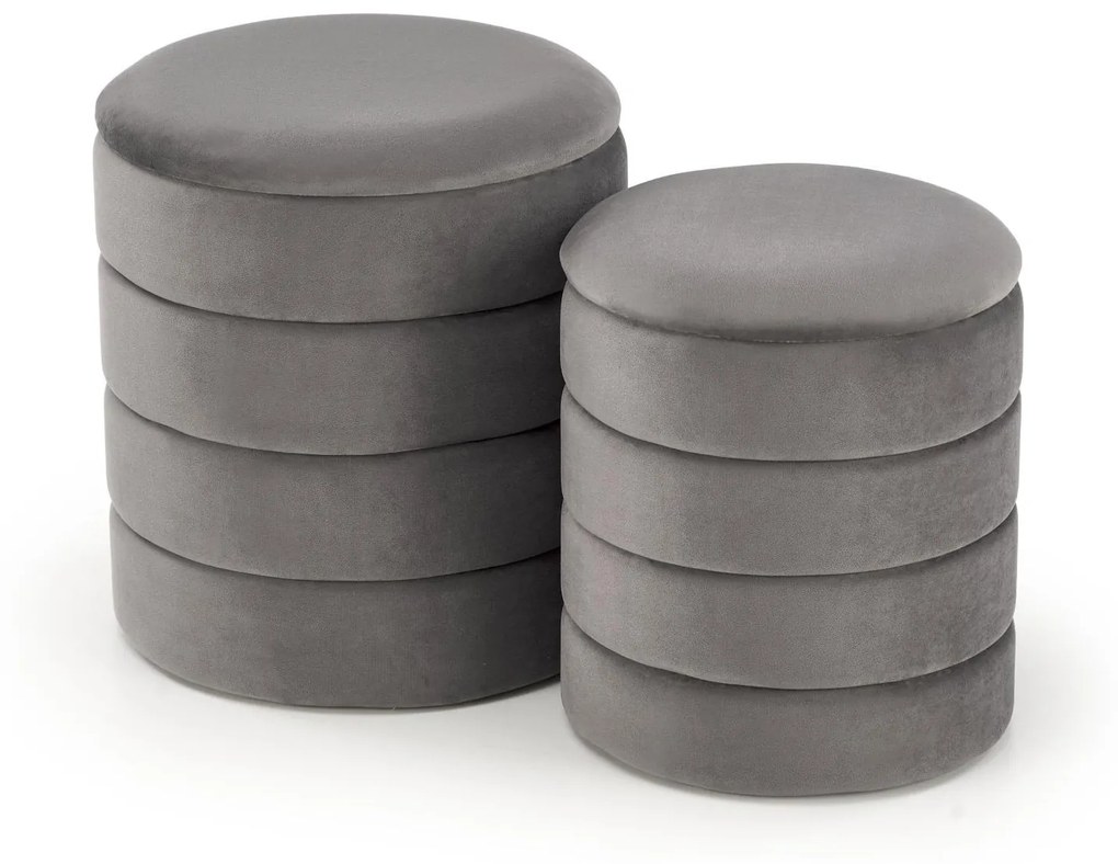 Set 2 buc. taburete Pachio (gri). 1092549