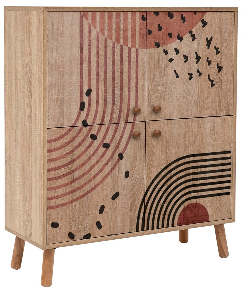 Mobilier pentru hol Maluxe 984 (Stejar sonoma + Piatră). 1089078