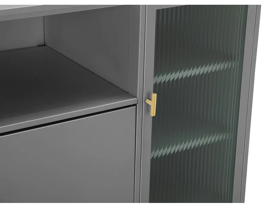 Vitrină gri din metal 104x80 cm Rosalie – Støraa