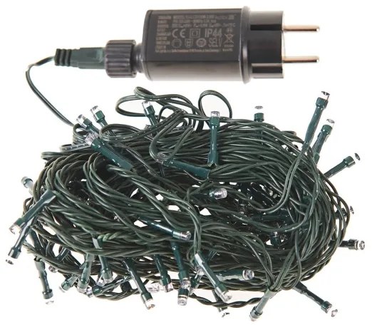 Instalație LED de Crăciun de exterior 100xLED/8 funcții 13m IP44 alb natural