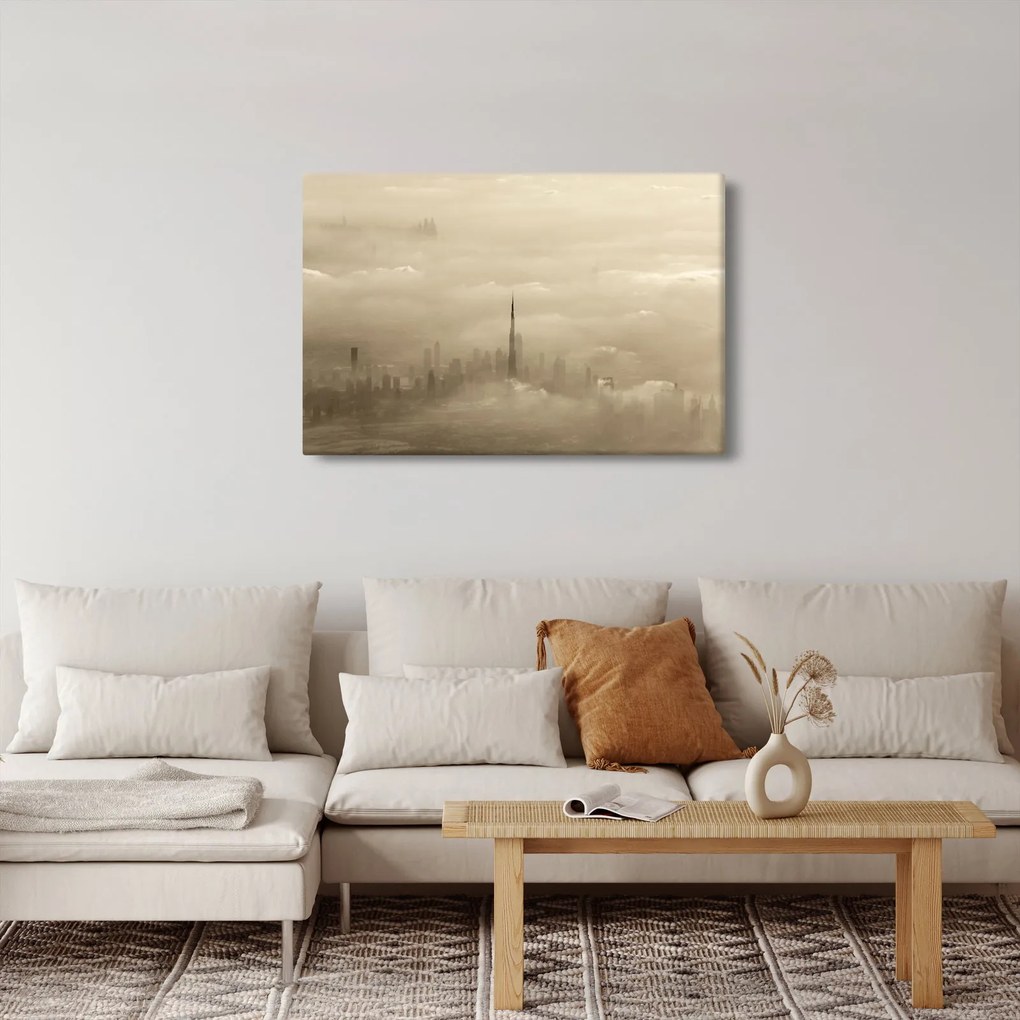 Tablou - Oraș în nori (90x60 cm)