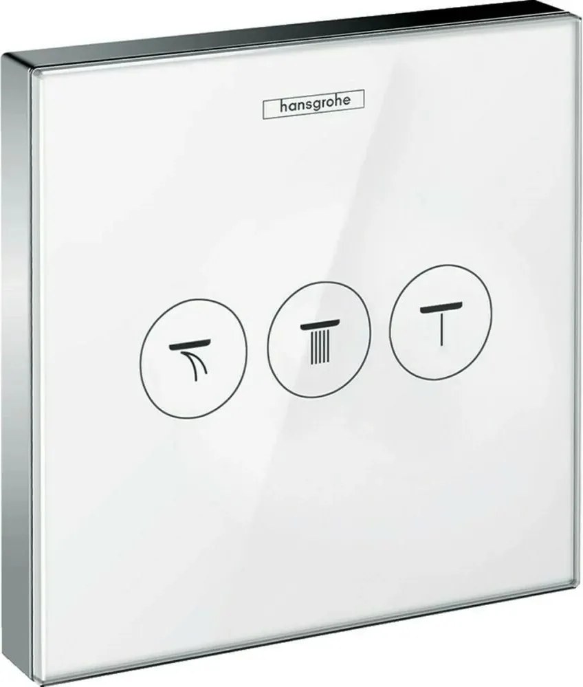 Divertor incastrat Hansgrohe ShowerSelect alb/crom cu 3 iesiri