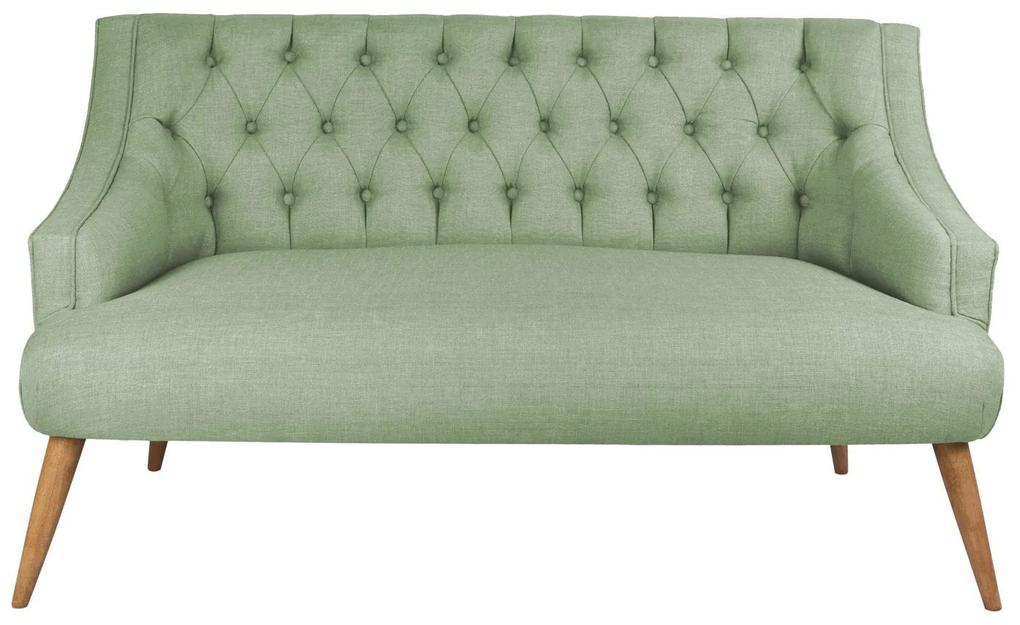 Canapea cu 2 Locuri Lamont, Verde, 140 x 74 x 80 cm