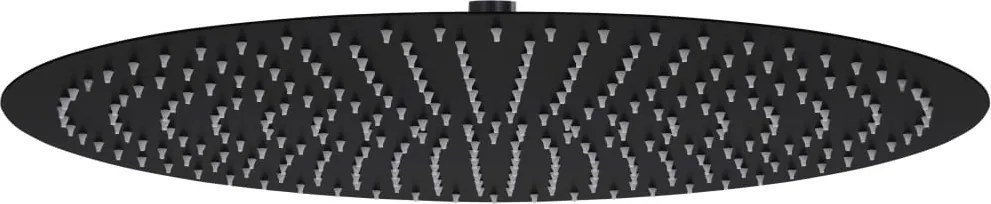 vidaXL Cap de duș tip ploaie rotund, negru, 50 cm, oțel inoxidabil