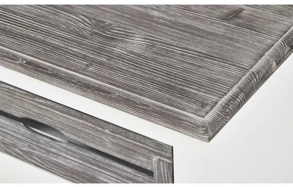 Bufet Cu 2 Usi Si 2 Sertare Cabana Alb Si Antracite, 142.7 Cm