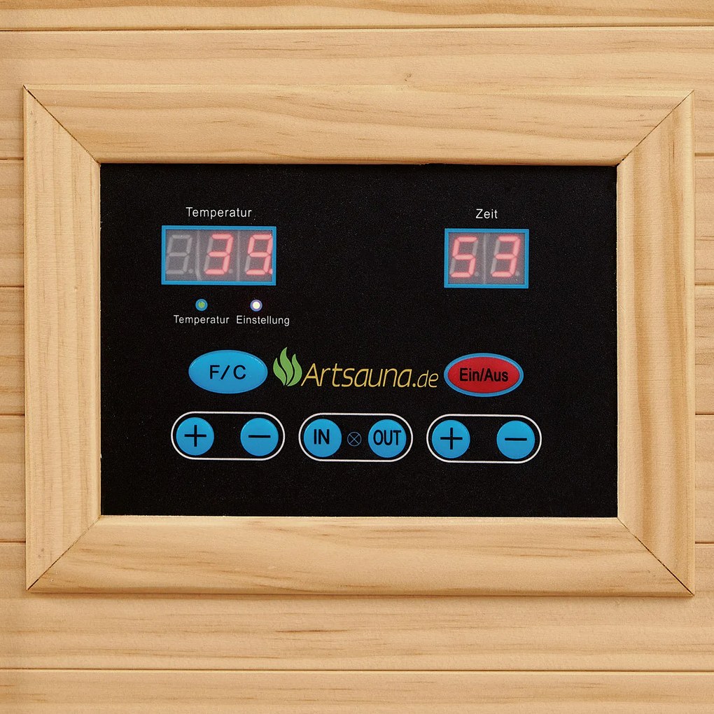 Infračervená sauna/ tepelná kabína Kolding s vykurovacím systémom Triplex a drevom Hemlock