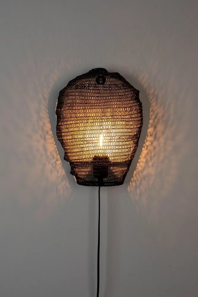 Aplică de perete White Label Lena, negru