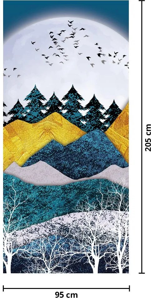 Fototapet pentru ușă - Peisaj polar (95x205cm)