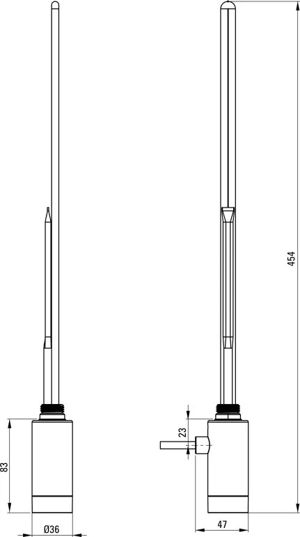 Silia Element de încălzire, Pentru calorifer baie - 600 W Finisaj: Antracit AGI_D601
