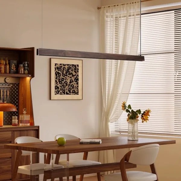 Immax NEO 07300L-LED Lustră dimabilă suspendată pe cablu MADEIRA 26W/230V Wi-Fi Tuya 122 cm nuc