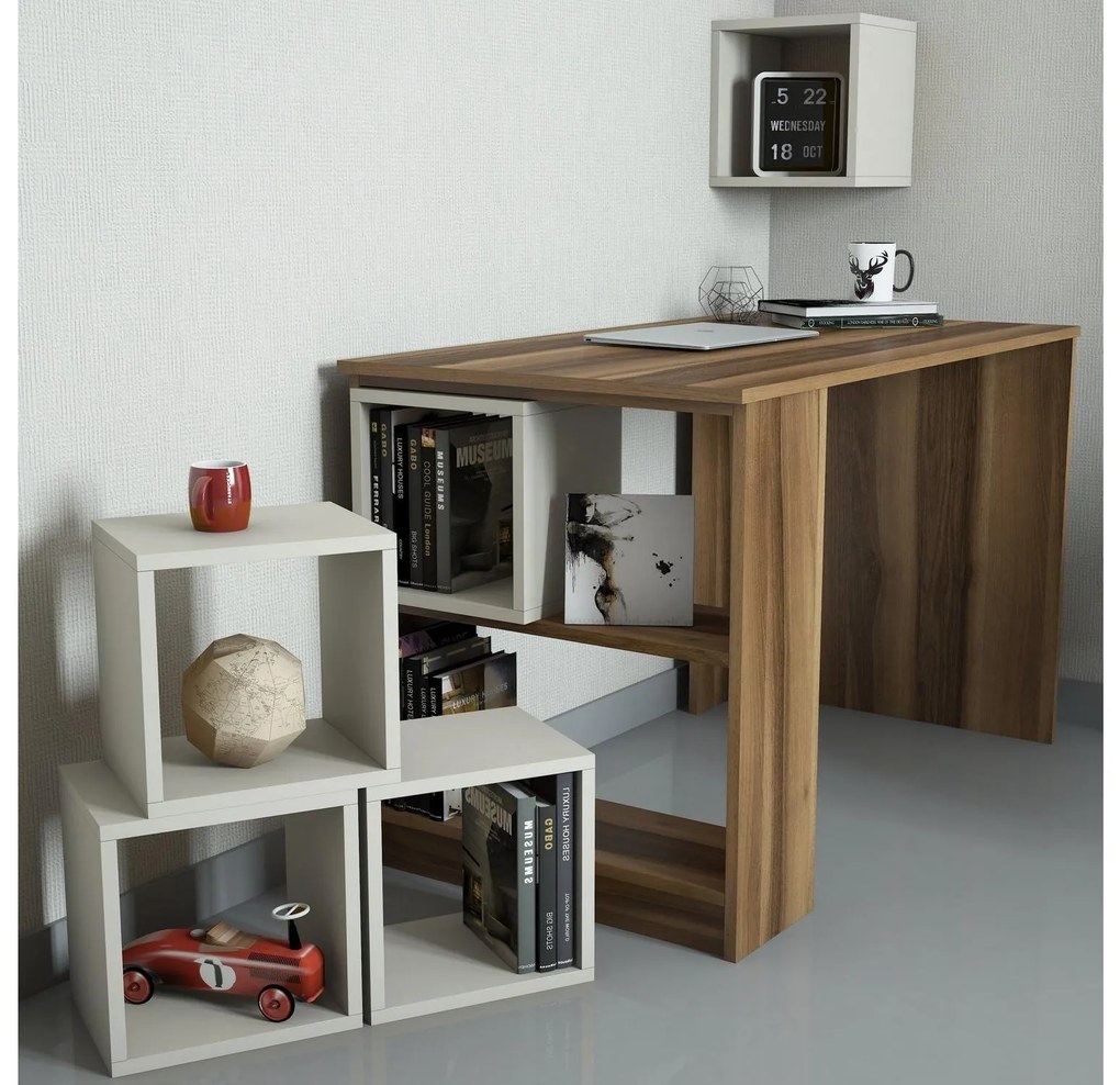 Masă PC Babar (Nuc + Crem). 1088231