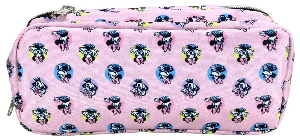 Disney Minnie Pretty in Pink Penar cu 2 compartimente 26 cm