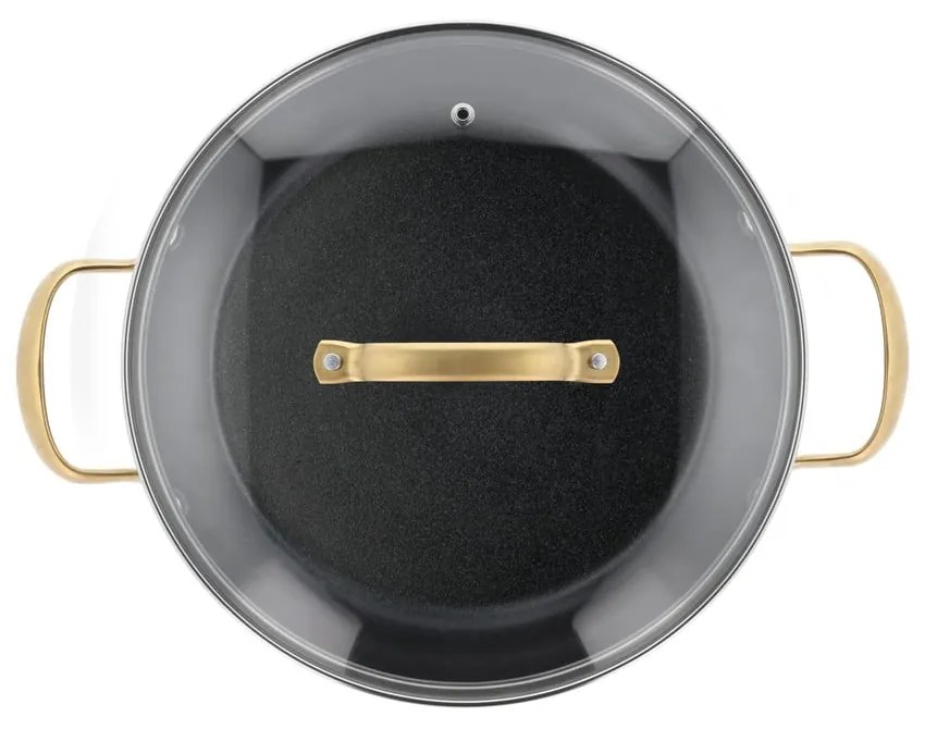 Oală cu capac/cu suprafață antiaderentă din aluminiu 2,6 l adecvată pentru plita cu inducție – Holm