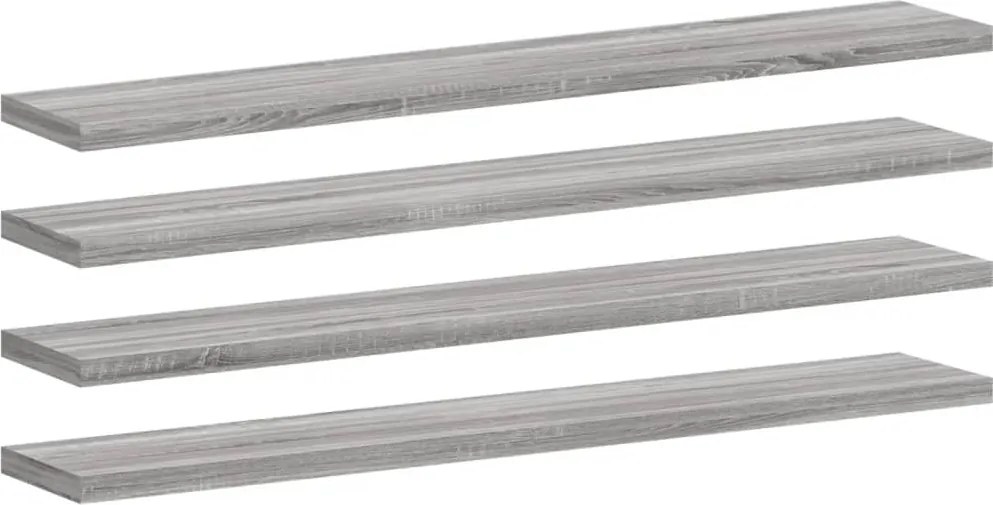 vidaXL Rafturi de perete, 4 buc., gri sonoma, 60x10x1,5 cm, lemn