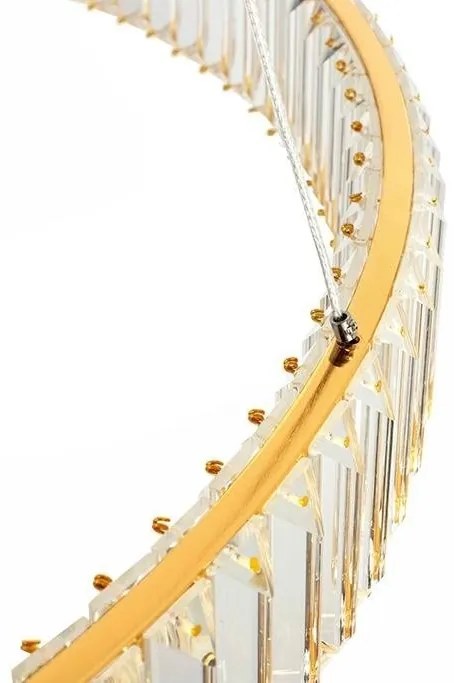 Lustra suspendata LED design ambiental Ring auriu 100cm