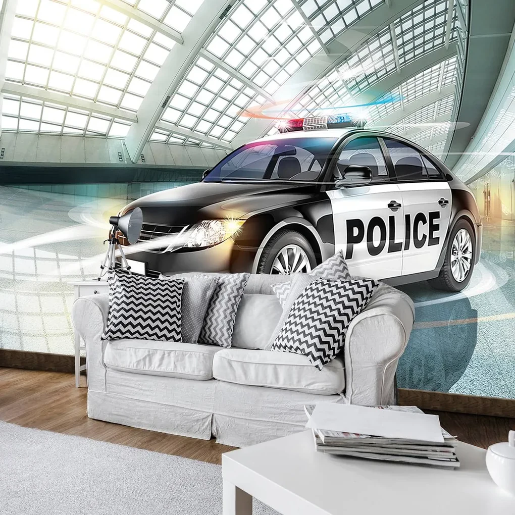 Fototapet - Mașina de poliție (152,5x104 cm), în 8 de alte dimensiuni noi