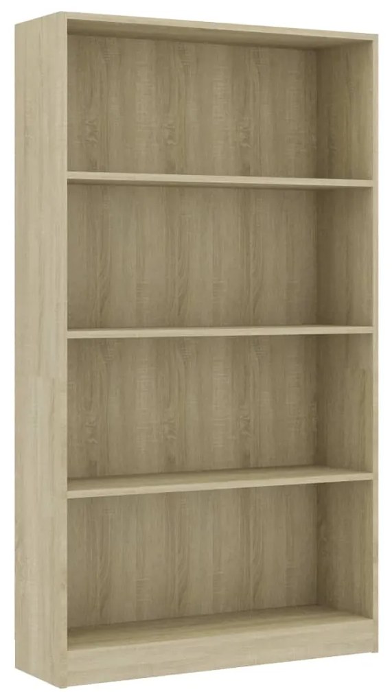 800912 vidaXL Bibliotecă 4 rafturi stejar sonoma 80x24x142 cm lemn prelucrat