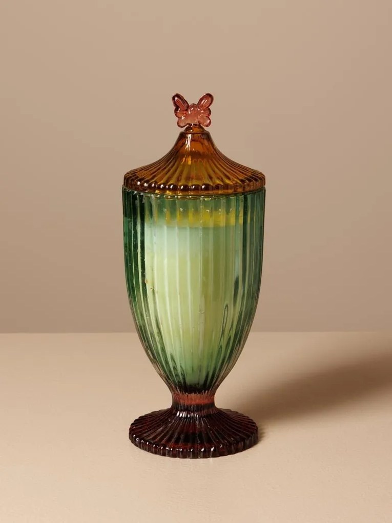Lumanare decorativa, verde, Papillon