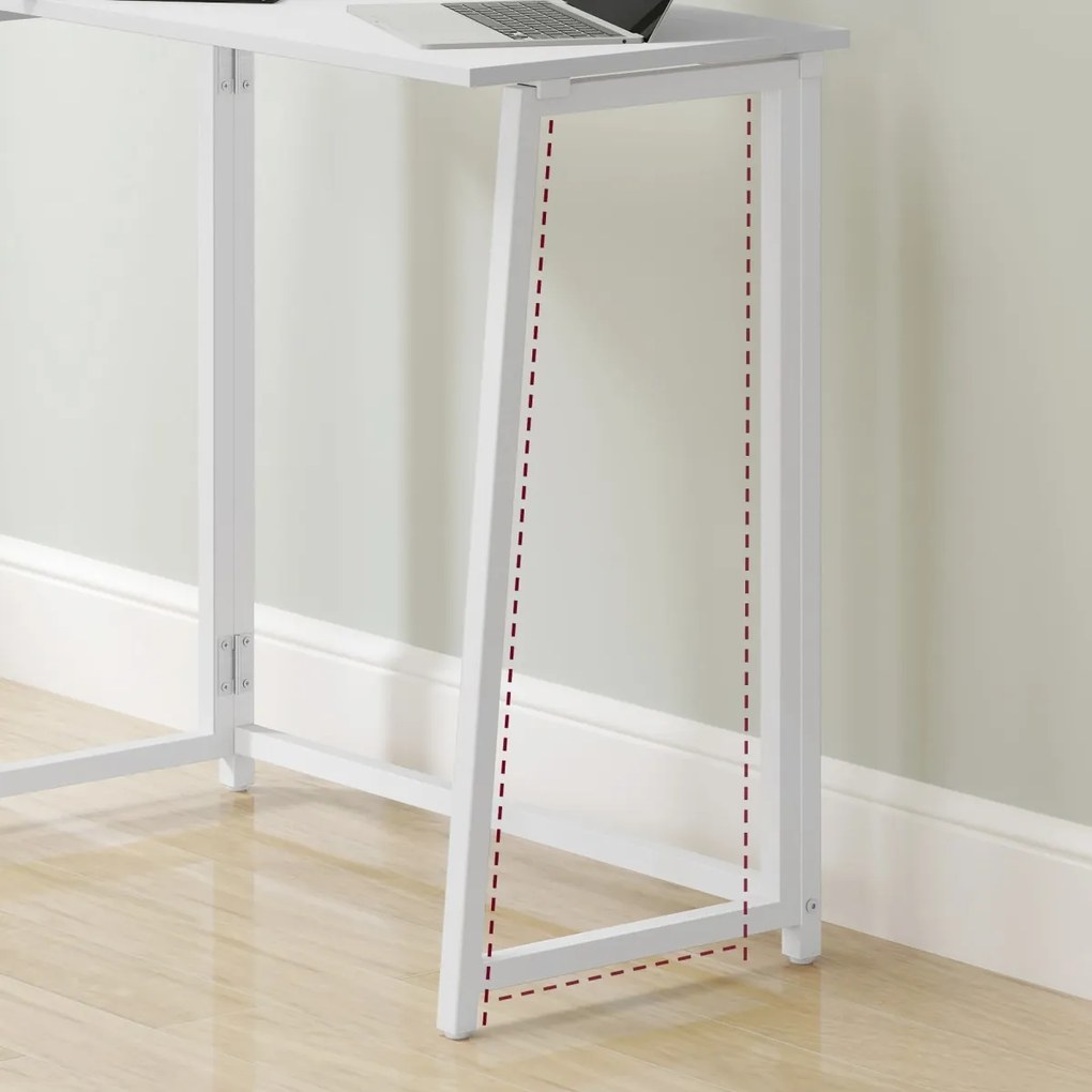 Birou ZARIMO pliabil 80x40 cm, alb