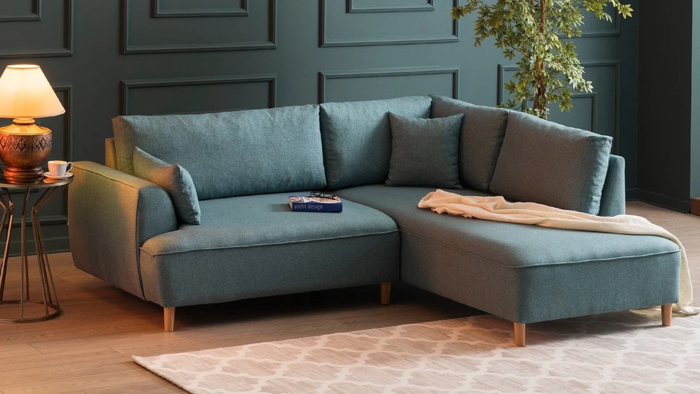 Canapea de colț Felix Extra Soft Corner Sofa Right - Turquoise