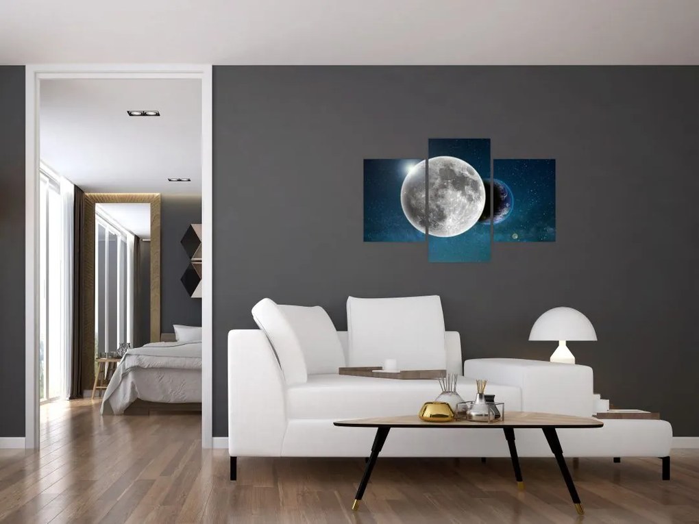 Tablou - Pământul în eclipsa de lună (90x60 cm)