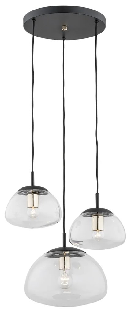 Lustra cu 3 pendule design modern TRINI transparent