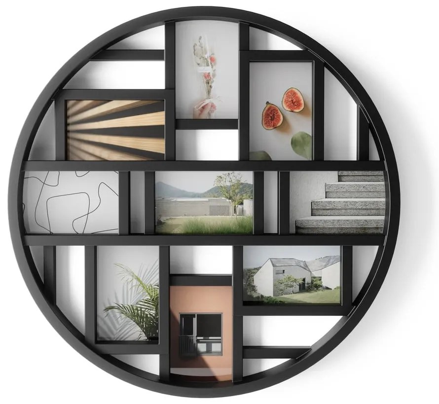 Ramă foto neagră de agățat din plastic Luna – Umbra