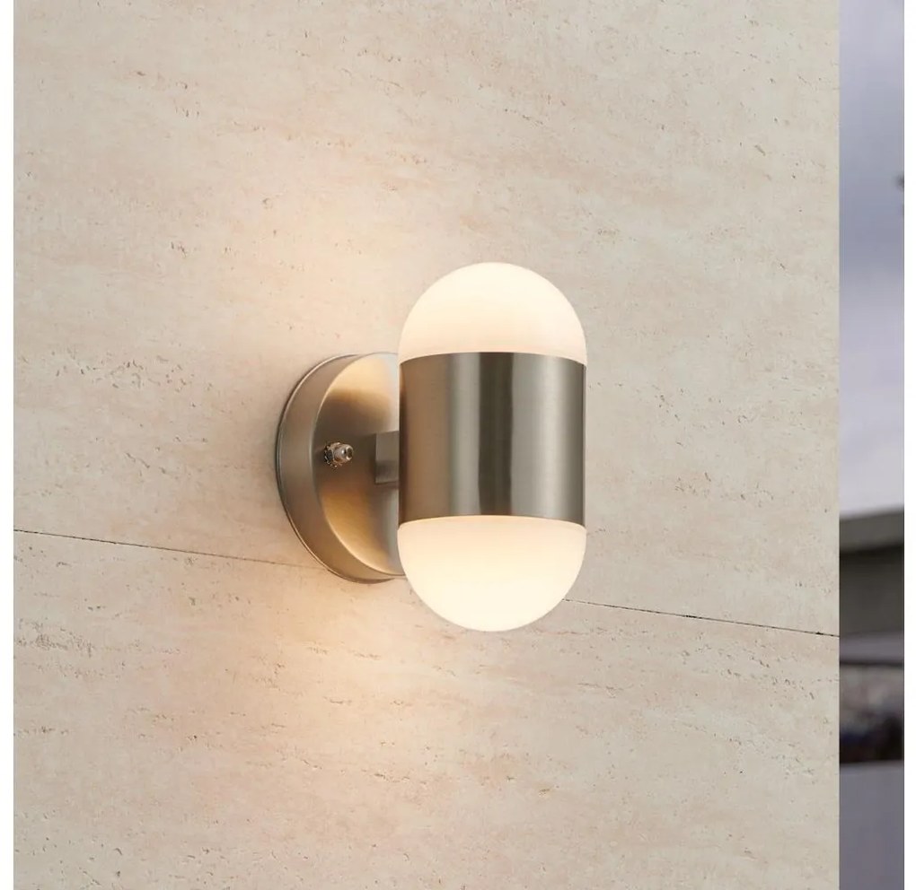 Eglo MEROLA 75392 - Aplica de perete pentru exterior cu LED, 2xLED/3,7W/230V, IP44, crom mat