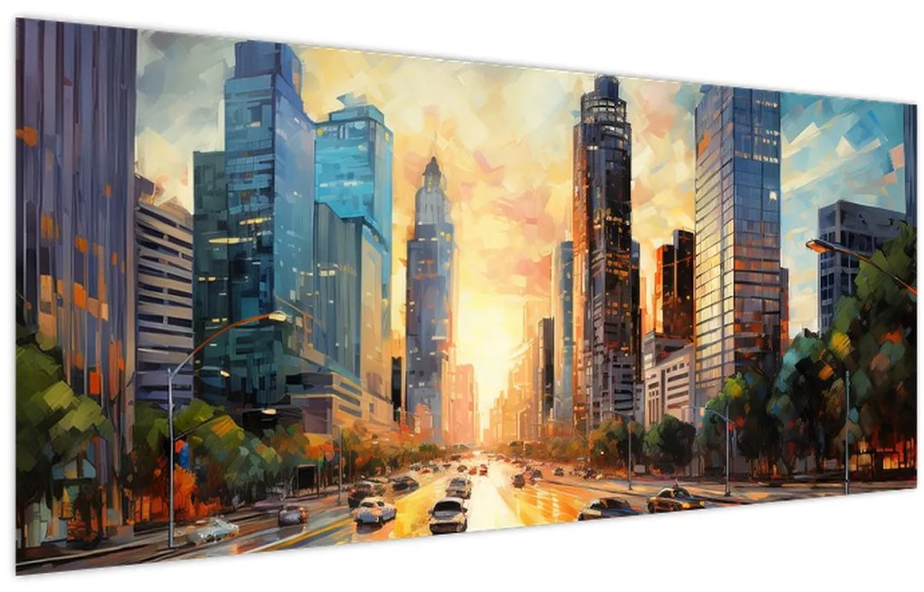 Tablou - Pictura orașului (120x50 cm)