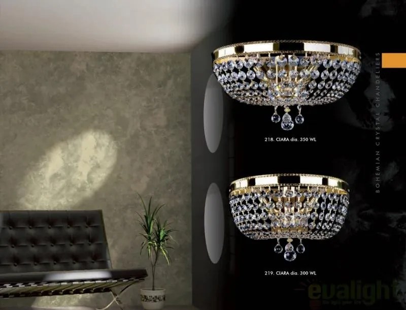 Aplica de perete Cristal Bohemia Exclusive CIARA dia 350 WL