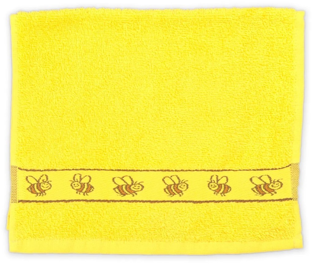 Prosop de maini KIDS pentru copii 30x50 cm galben